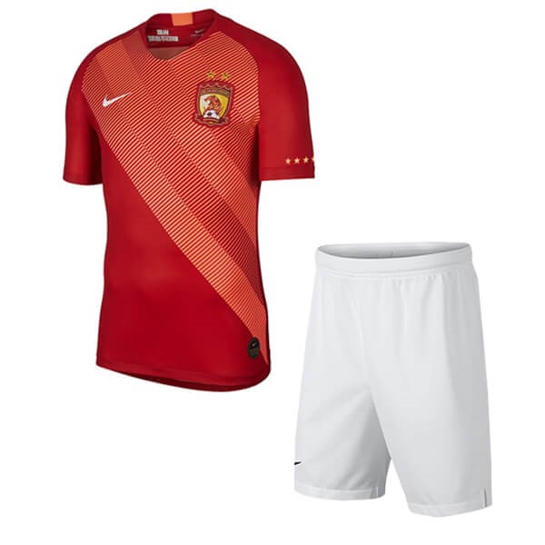 Camiseta Evergrande Replica Primera Ropa Niño 2019/20 Rojo Blanco